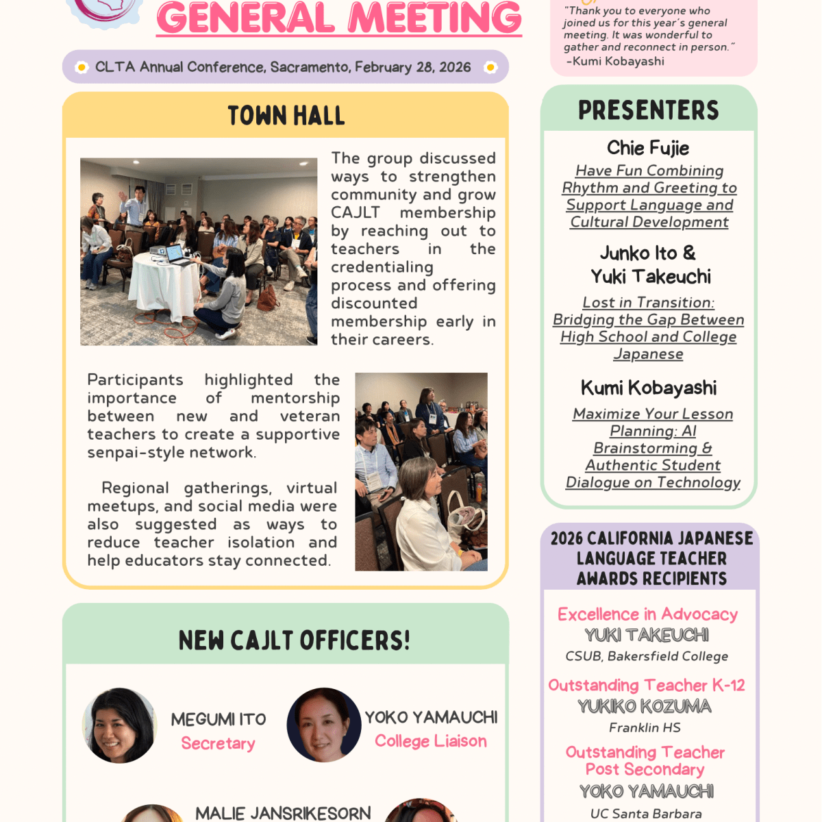 2026 CLTA CAJLT General Meeting&nbsp;report
